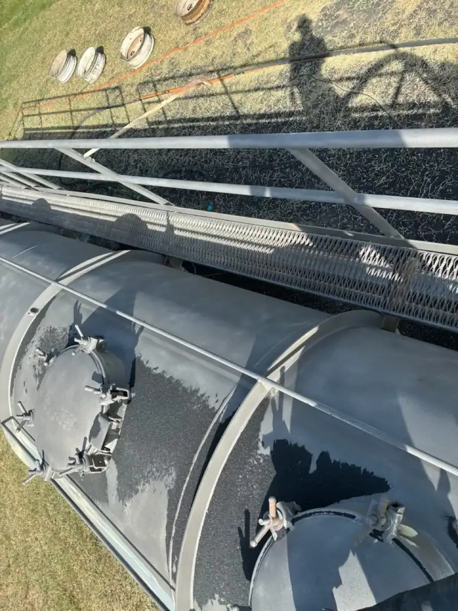 Large metal equipment prepared for surface work